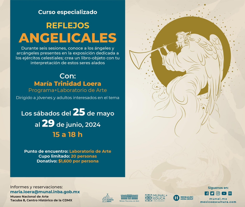 Reflejos angelicales, taller que ofrecerá el Munal como parte de