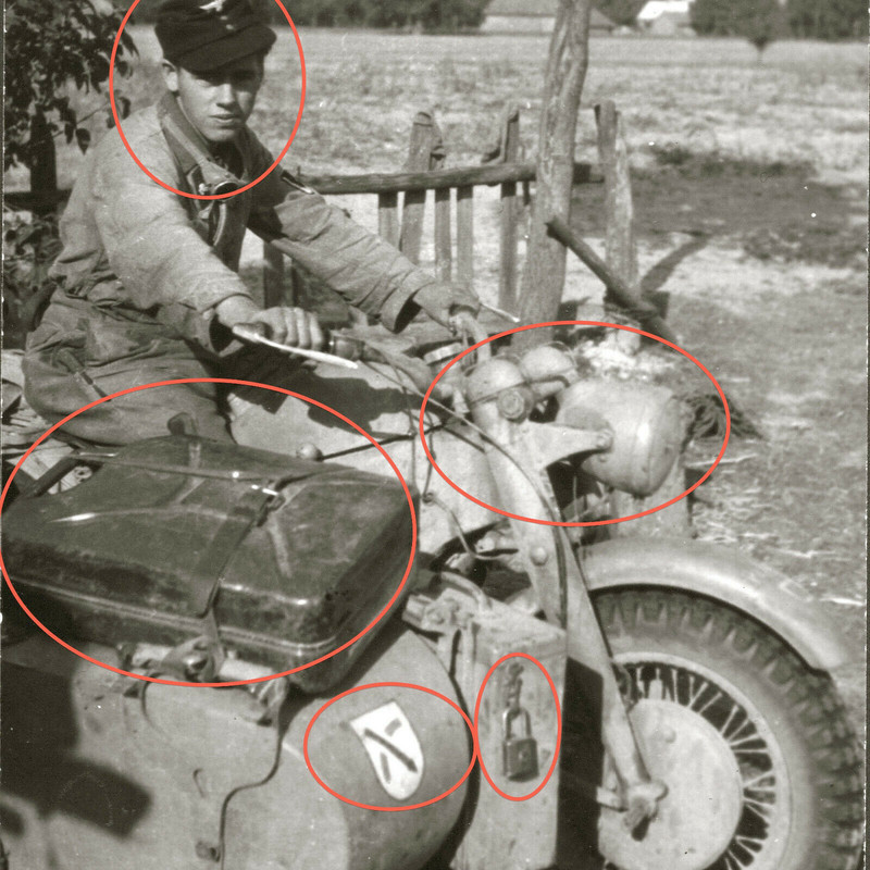 Orig. 3 Fotos 6.Panzer-Division Sommer 1944 Ukraine ZÜNDAPP KS 750 (1)