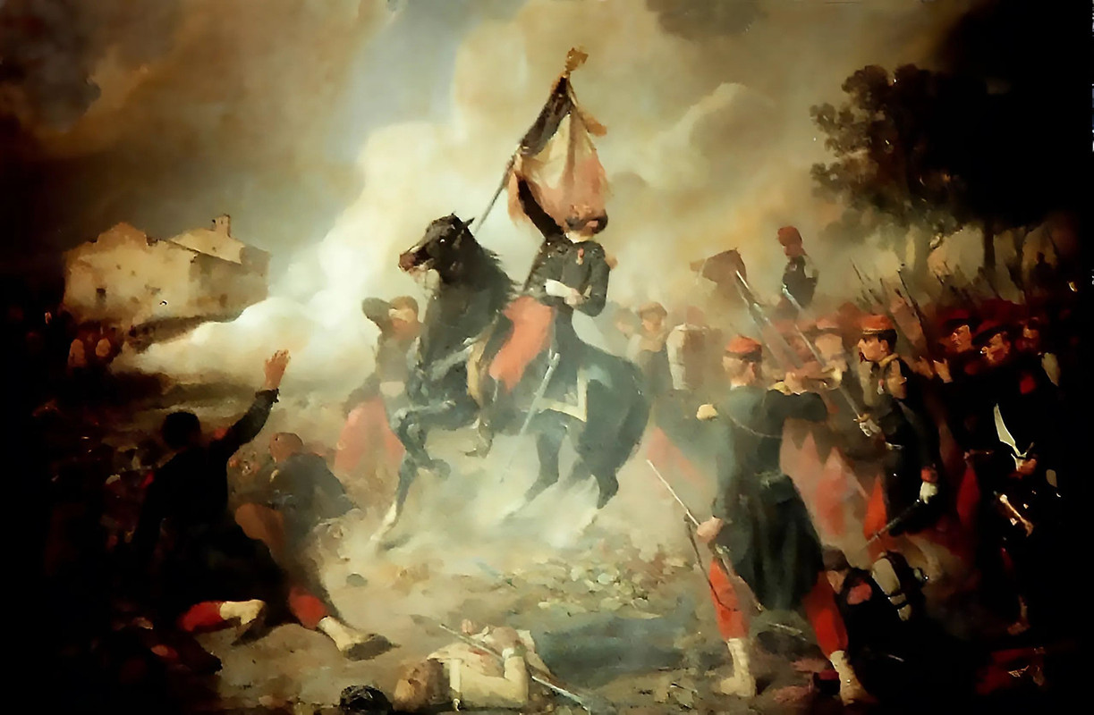 Franco austriaca Solferino muerte del coronel Maleville Jean