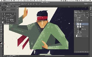 Digital Illustration Applying Handmade Textures in Photoshop