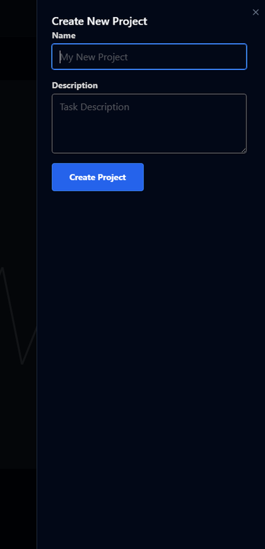 Create New Project Form