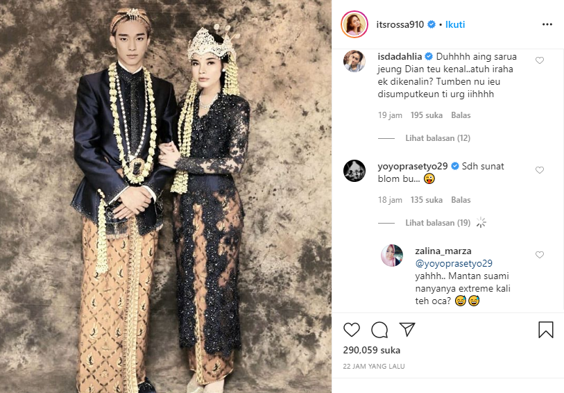 Komentar Yoyo Padi (TribunStyle.com/Instagram @itsrossa)
