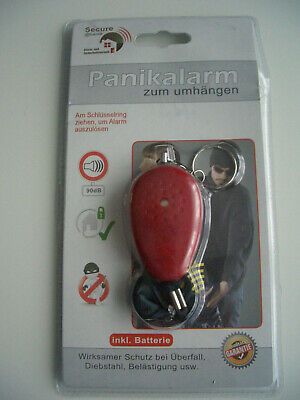 Panikalarm-Alarm-Schlüsselanhänger-Alarmhänger-Notruf-Taschenalarm-Rot-Neu