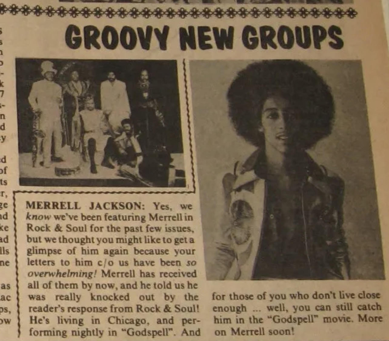 Merrell newspaper clipping