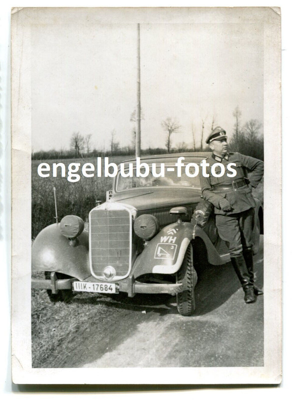 FOTO - FAHRZEUG - WAPPEN 6.Infanterie-Division - France - Kübelwagen - DAIMLER