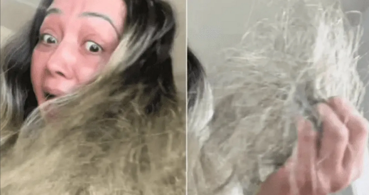Casi la deja calva, hija le tusa el cabello a su mamá y se hace viral: video