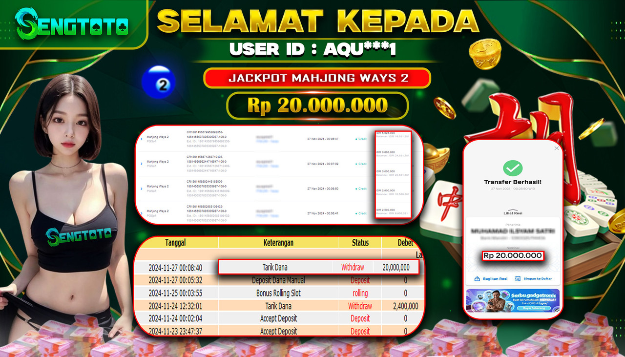 BUKTI PEMBAYARAN SLOT MAHJONG WAYS 2