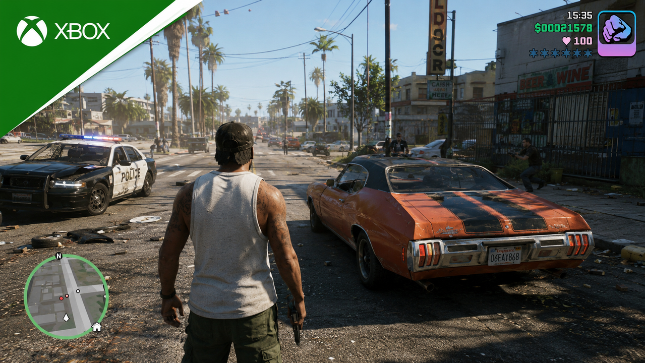 GTA 6 Xbox platform-style screenshot