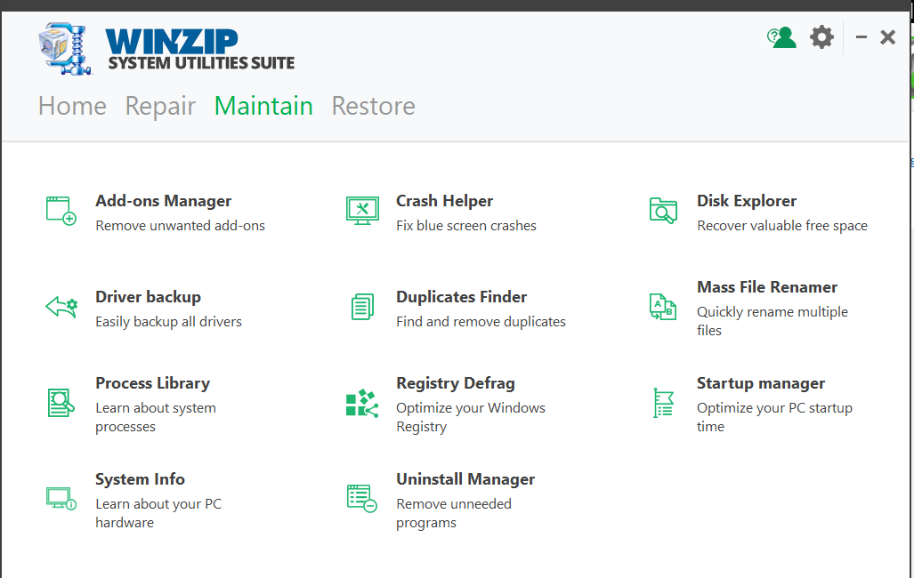 WinZip System Utilities Suite 3.9.0.24 Snap2