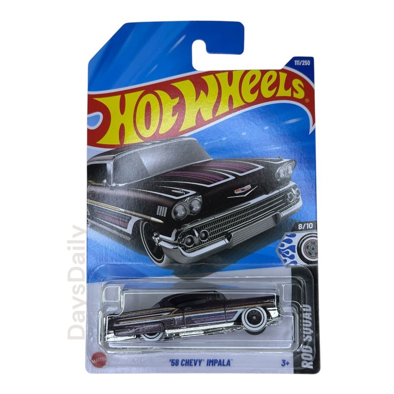 Hot Wheels '58 Chevy Impala 2025 Mainline Case F Rod Squad #111