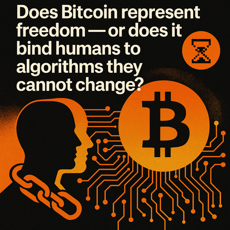 Does Bitcoin represent freedom — or does it bind humans to algorithms they cannot change?