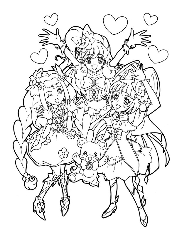 Beautiful Star Twinkle Precure Coloring Pages Sugar And Spice.