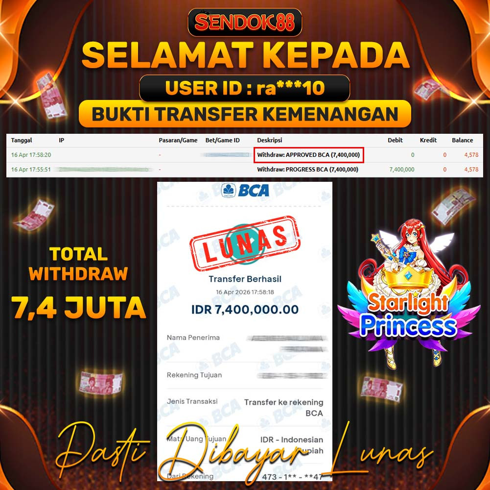 SENDOK88 JEPE! STARLIGHT PRINCESS Rp 7.400.000,- LUNAS!
