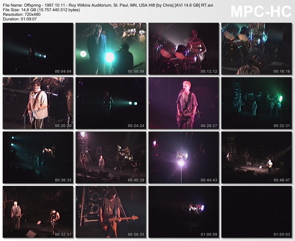 Offspring 1997 10 11 Roy Wilkins Auditorium St Paul MN USA HI8 by Chris AVI 14 6 GB RT a