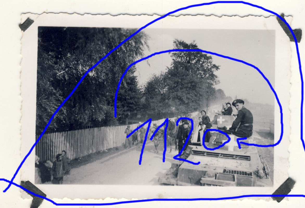 WW2 Foto Pz Regiment 2 Eisenach Panzer m. 112 Polen-Feldzug Einsatz weißes Kreuz