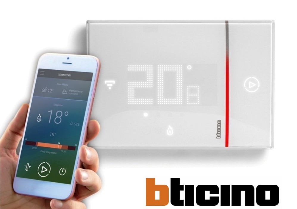 Termostato intelligente e connesso VIMAR Termostato connesso WiFi parete bianco bianco | Leroy