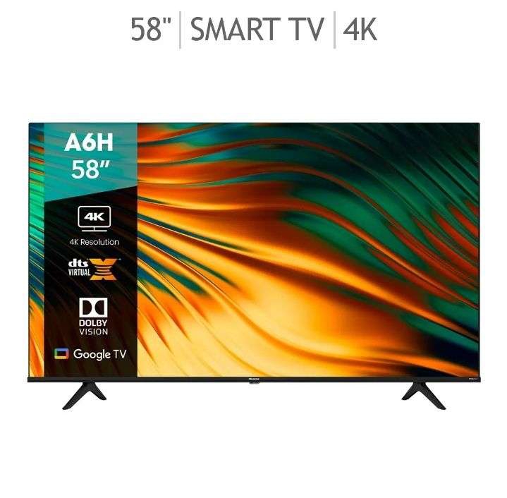 Costco: Hisense Pantalla 58 4K Google TV + Barra de sonido 5.1 