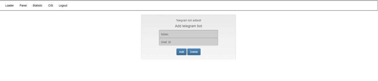 Apolon Loader Telegram WEB panel