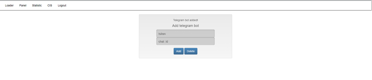 Apolon Loader Telegram  WEB panel