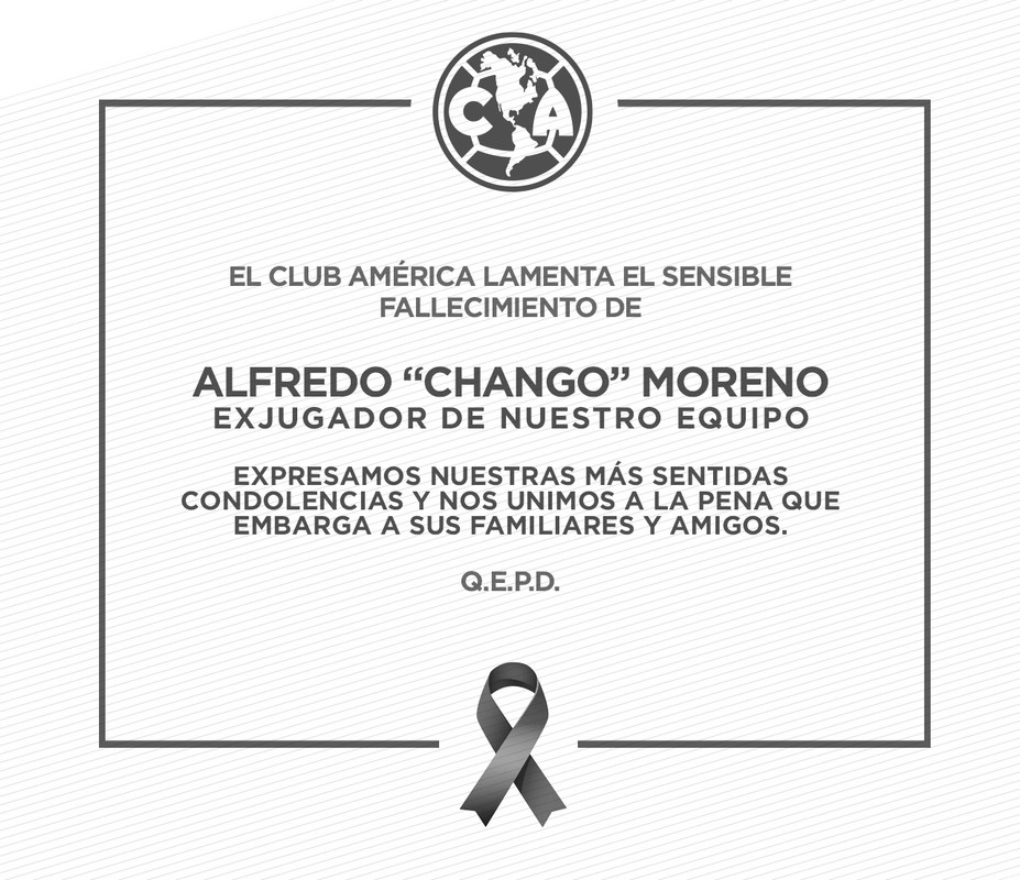 Muere Alfredo ‘Chango’ Moreno, ex jugador de América a los 41 años de edad