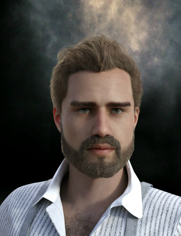 Jeremy Professional Hairstyle and Beard for Genesis 8 and 8.1 Males