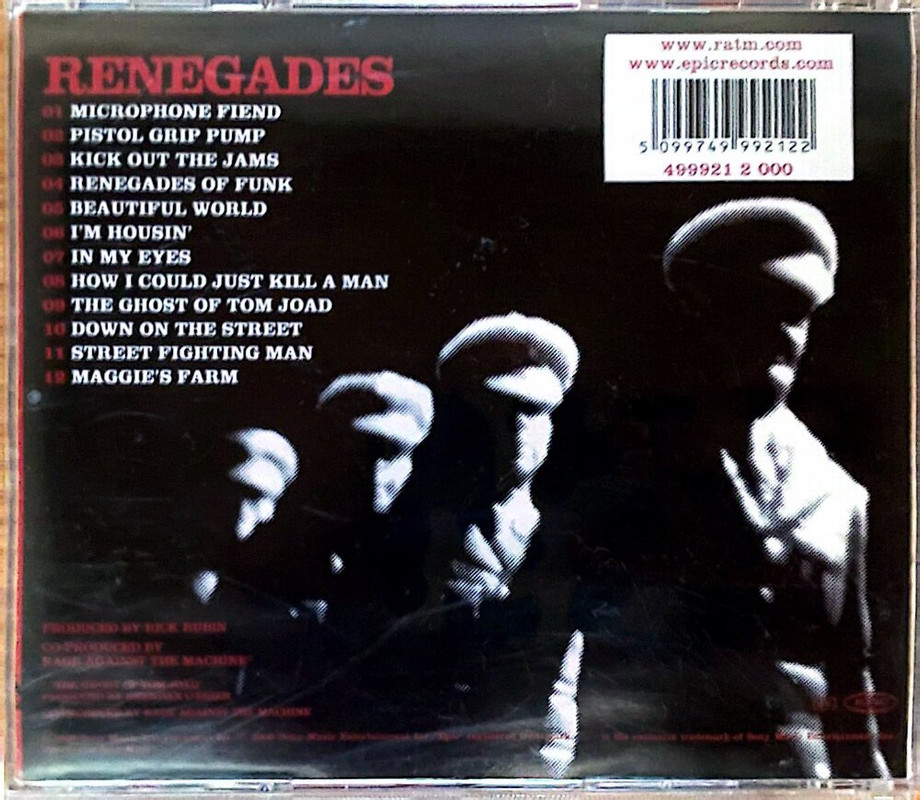 Renegades by Rage Against the Machine - Back