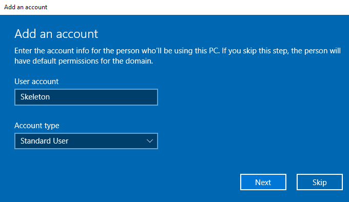 Credential prompt