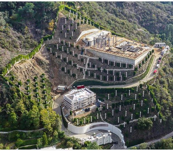 Philipp's grand mansion under construction in Bel Air