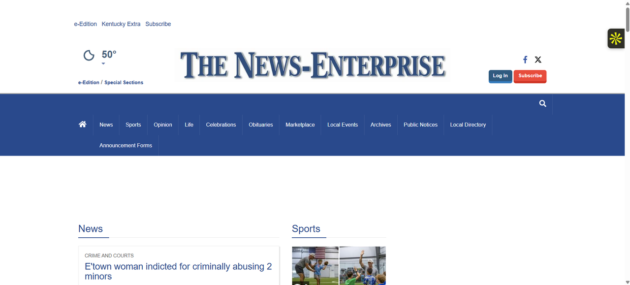 Screenshot of The News-Enterprise