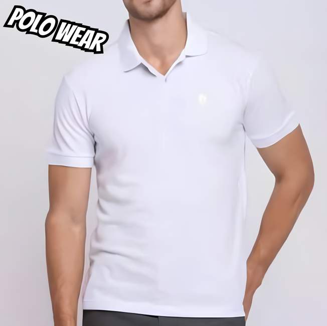 Polo Masculina Meia Malha Polo Wear Branco