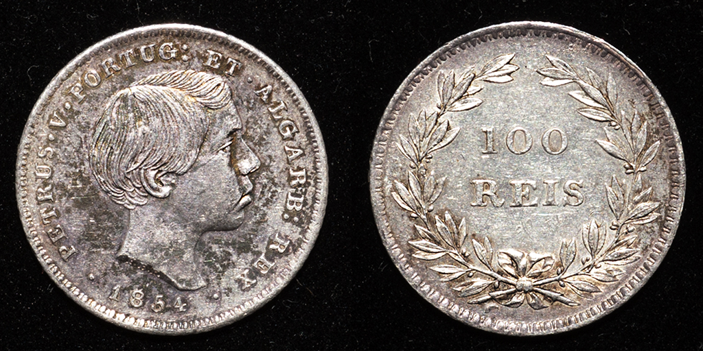 Las monedas de plata portuguesas de 100 y  500 reis (1836-1910) PAS6680b