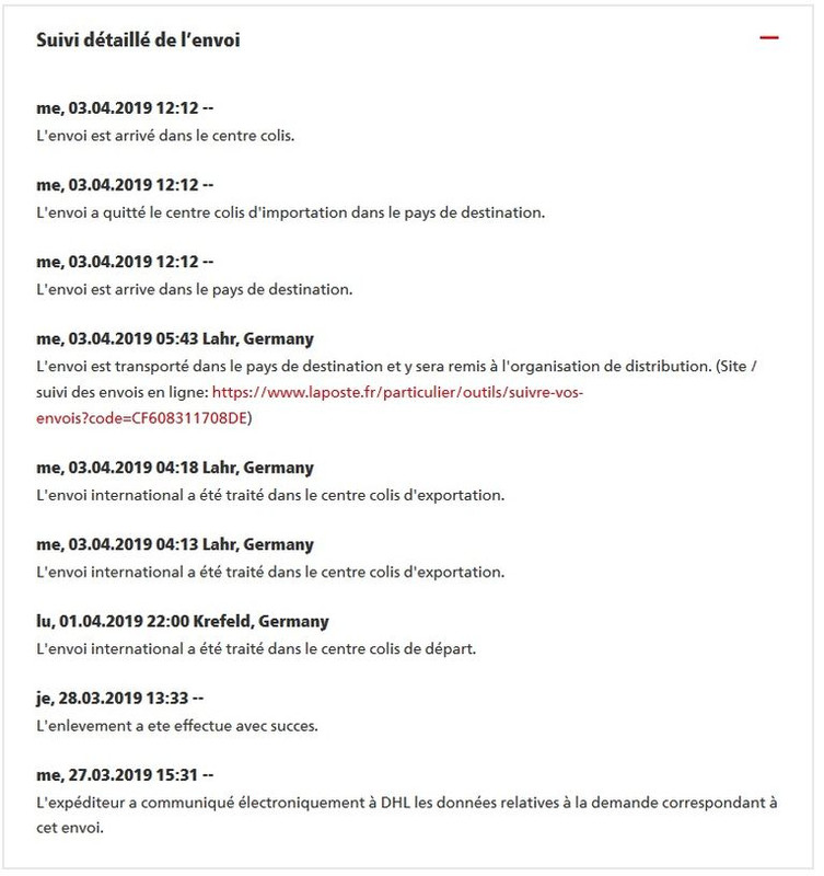 Délai DHL Allemagne