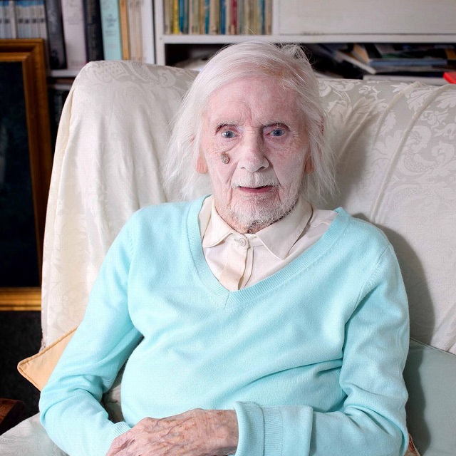 Novalist-Ida-Pollock-aged-105-at-her-home-in-Lanreath-Cornwall