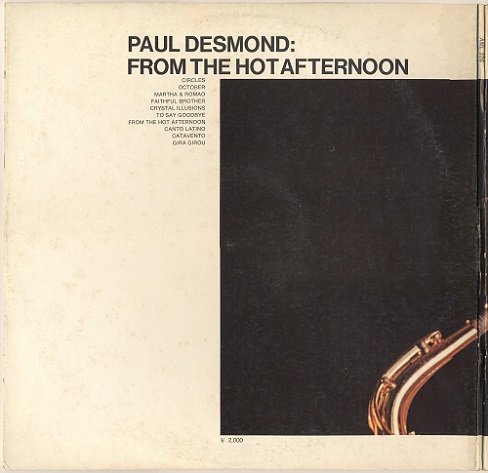 Paul Desmond - From The Hot Afternoon (1970) [Vinyl Rip 24/192] Lossless+MP3