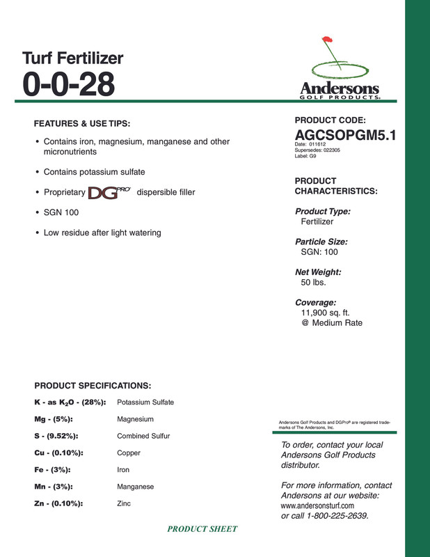 Andersons 0 0 28 3 Fe 5 Mg Micros SGN10 - Page 1