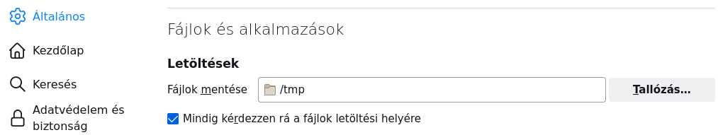 A fájlok letöltésének változása a Firefox 98-ban