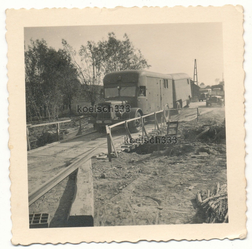 Foto Krupp LKW Werkstattwagen mit Anhänger Luftw