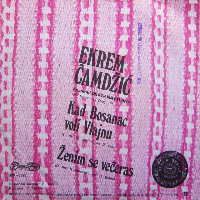 Ekrem Camdzic 1977 - Kad Bosanac Voli Vlajnu Omot-ZS
