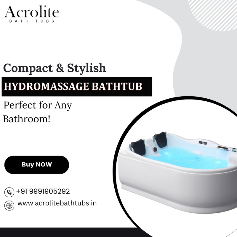 compact and stylish hydromassage bathtub
