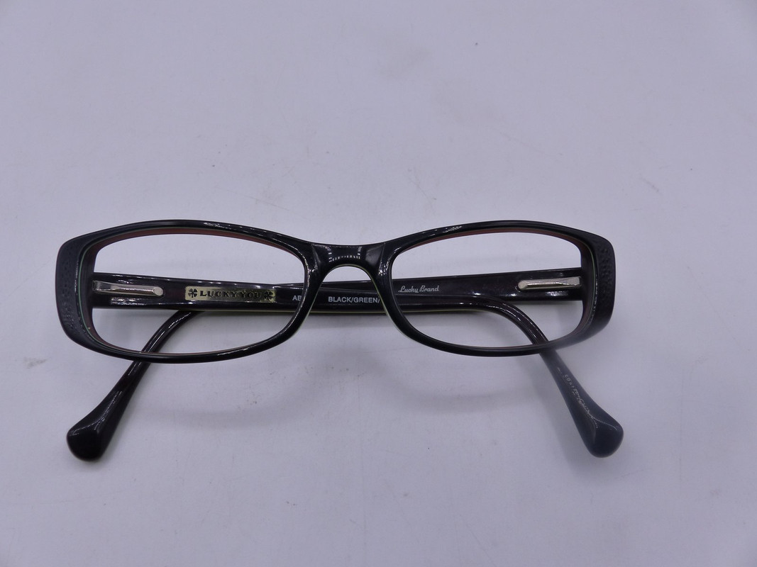 LUCKY BRAND LUCKY YOU ABBEY BLACK/GREEN/MINT EYEGLASSES FRAMES