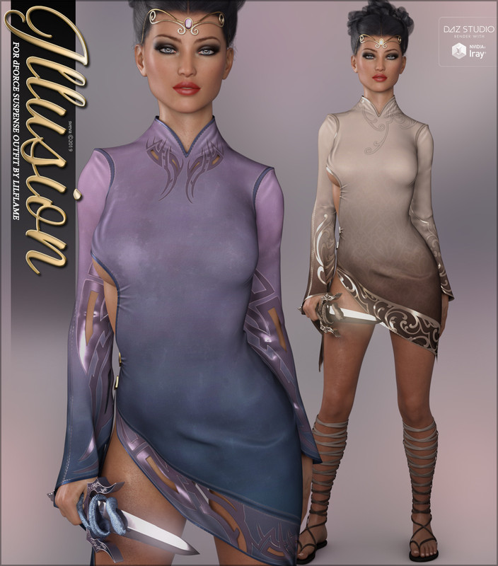 Illusion for dForce Suspense Outfit Illusion for dForce Suspense Outfit