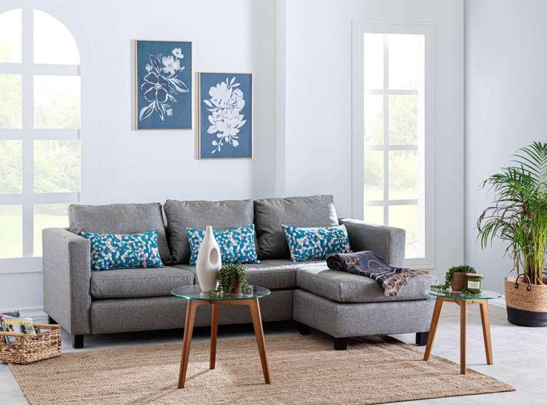 Coppel: Sala Esquinera House Contemporánea Gris Rata (2pzas)