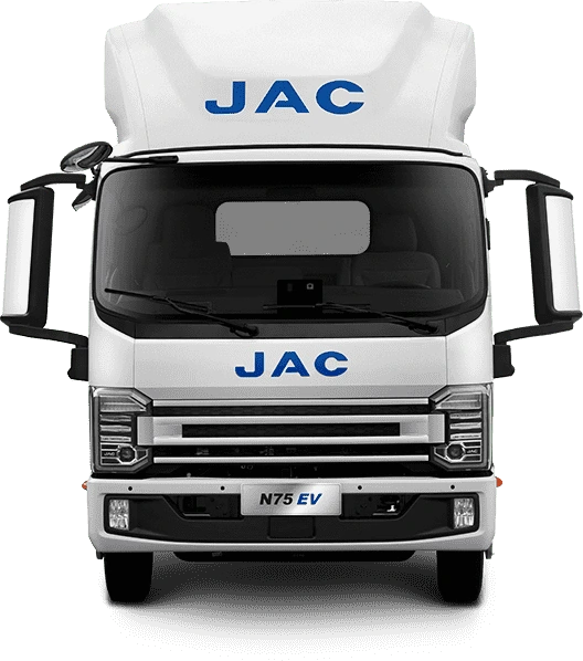 Camion électrique iJAC N75 7,5 tonnes, vue de face