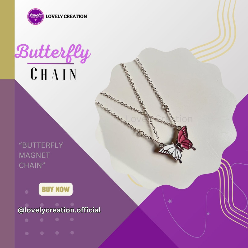 White & Pink Magnetic Couple Chain