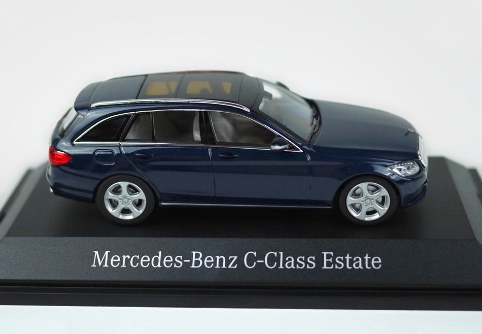 新品 Mercedes-Benz メルセデス ベンツ ミニカー1/43サイズNOREVノレブ ブルー濃紺メタリック CクラスClassワゴンTモデルAMG京商ヘルパS205