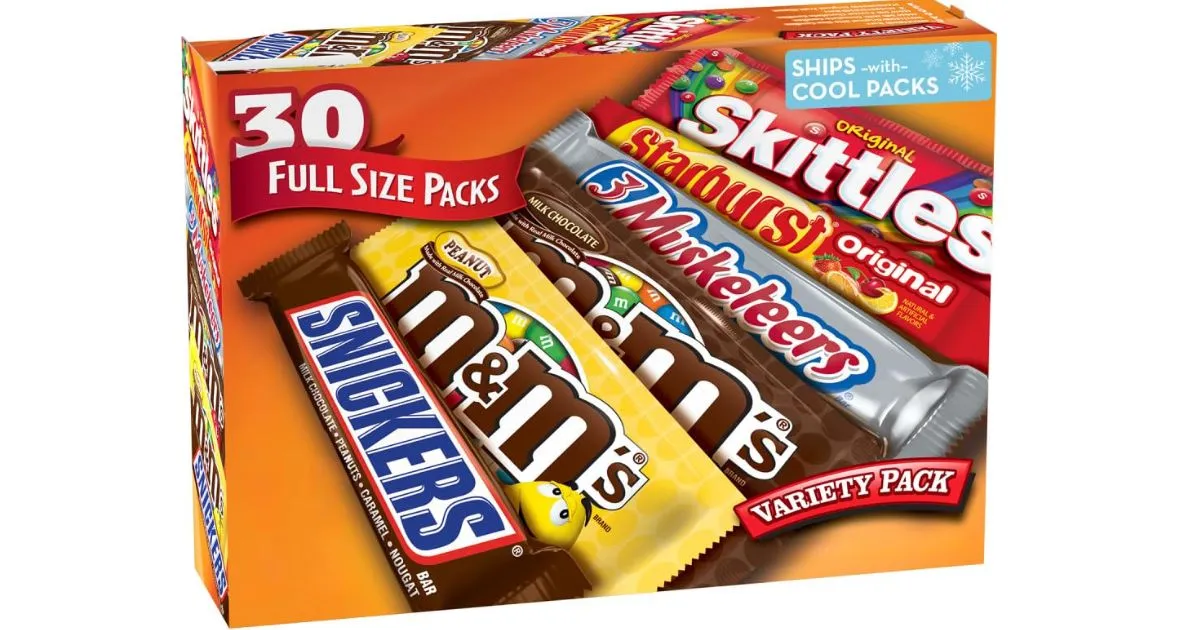 Candy Lovers’ Delight: 30-Pack of Full-Size Candy for Candy Lovers’ Delight: 30-Pack of Full-Size Candy for