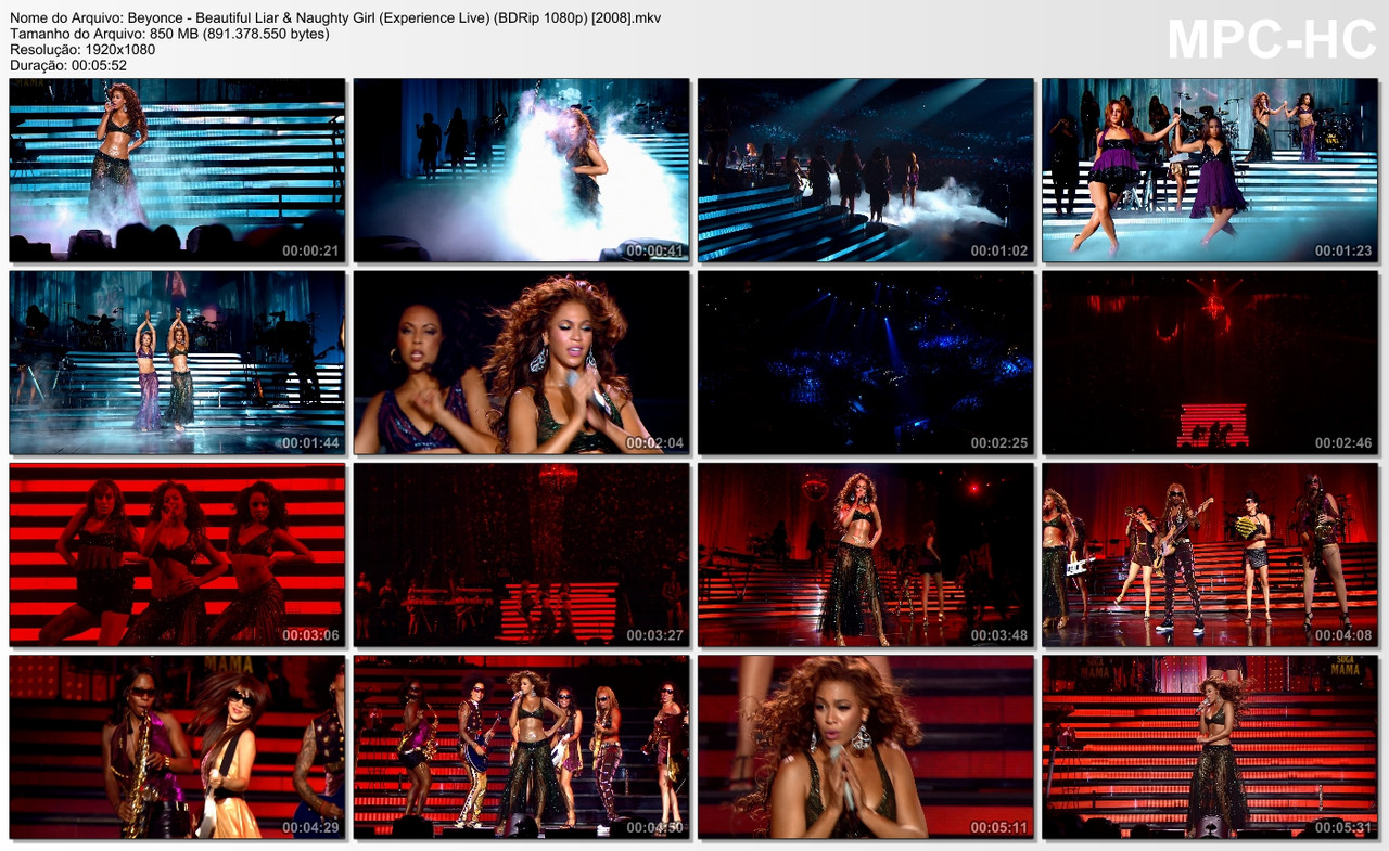 Beyonce - Beautiful Liar & Naughty Girl (Experience Live) (BDRip 1080p) [2008]
