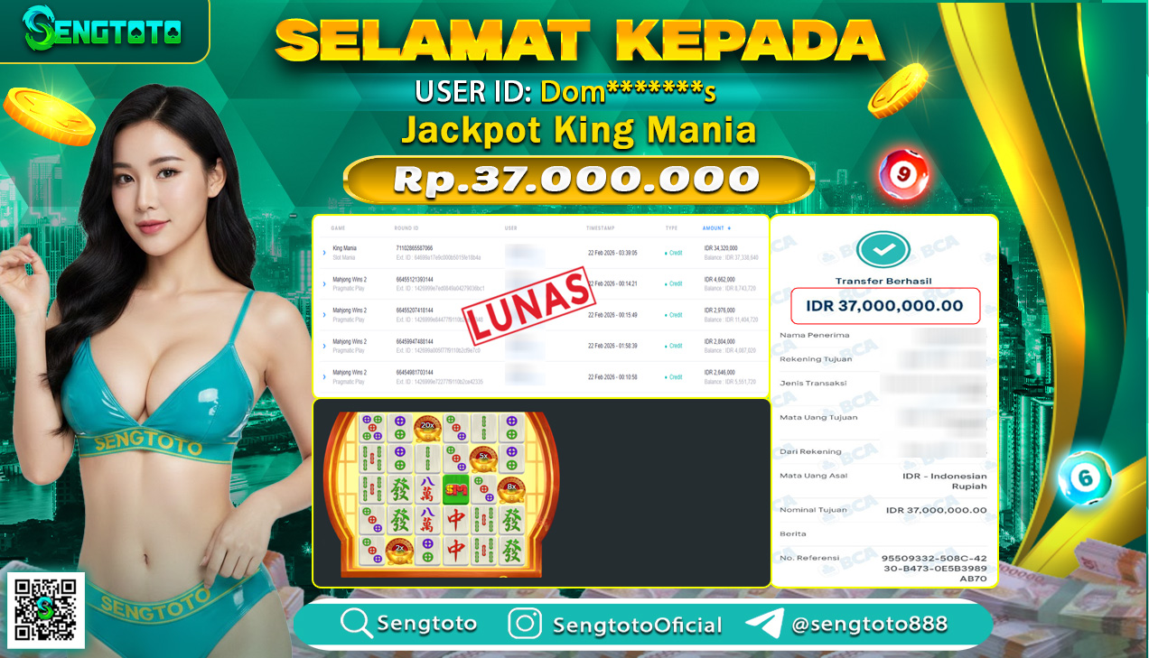 BUKTI PEMBAYARAN SLOT KING MANIA