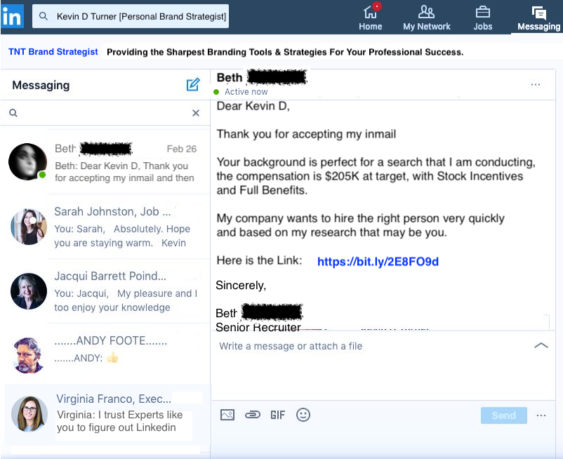 The Trojan Horse Job Interview on LinkedIn