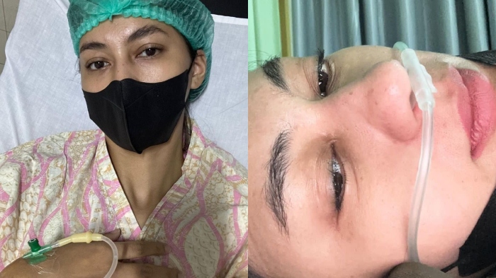 Kondisi Paula Verhoeven yang masih terbaring di rumah sakit usai mengalami keguguran.